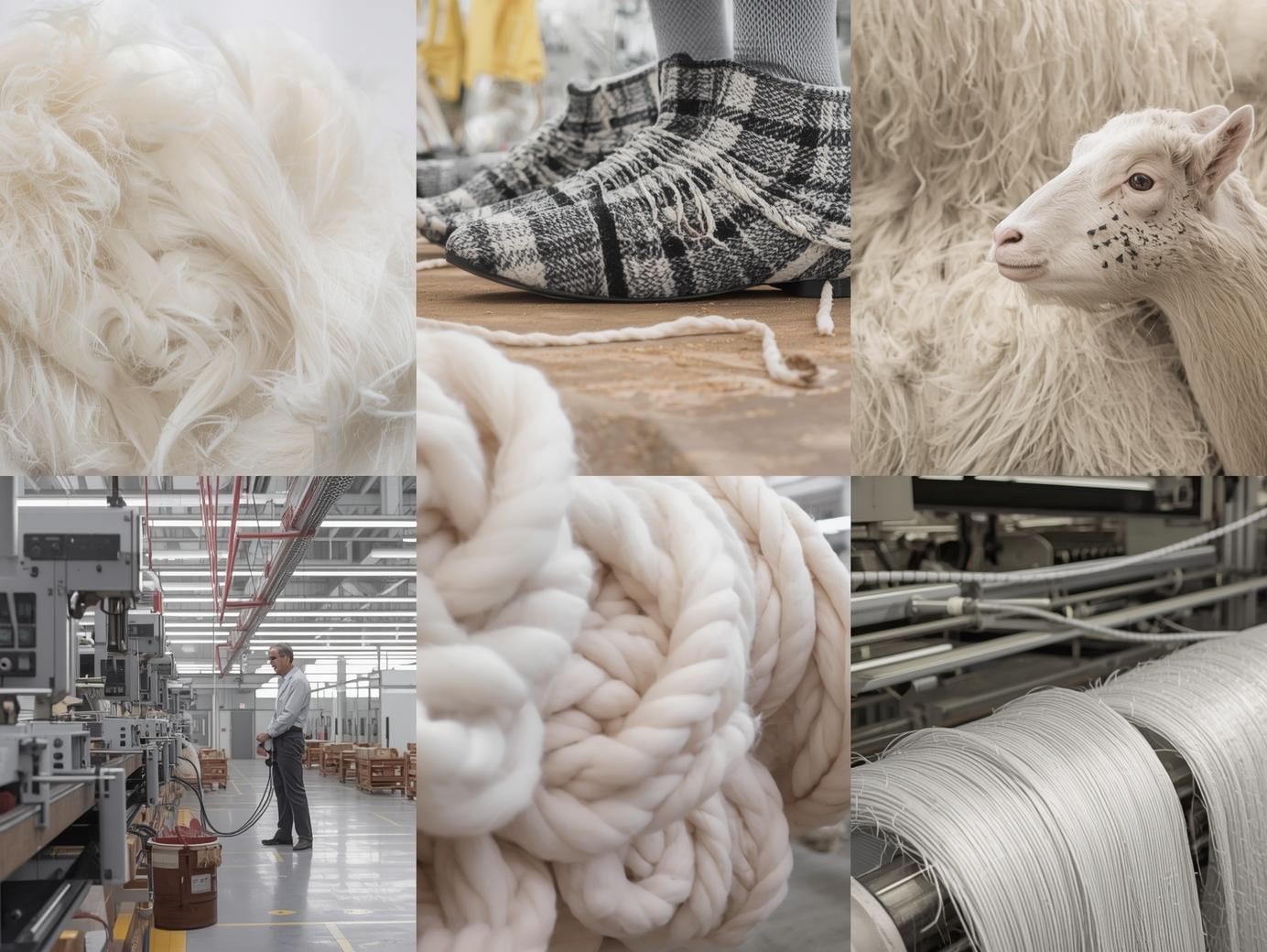 Industrial wool applications including insulation and technical textiles